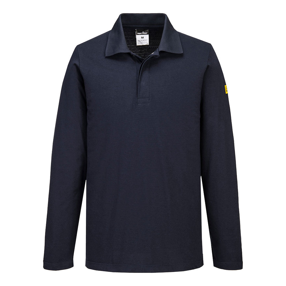 Polo antistatica ESD L/S Portwest personalizzato con logo - Pubblienne