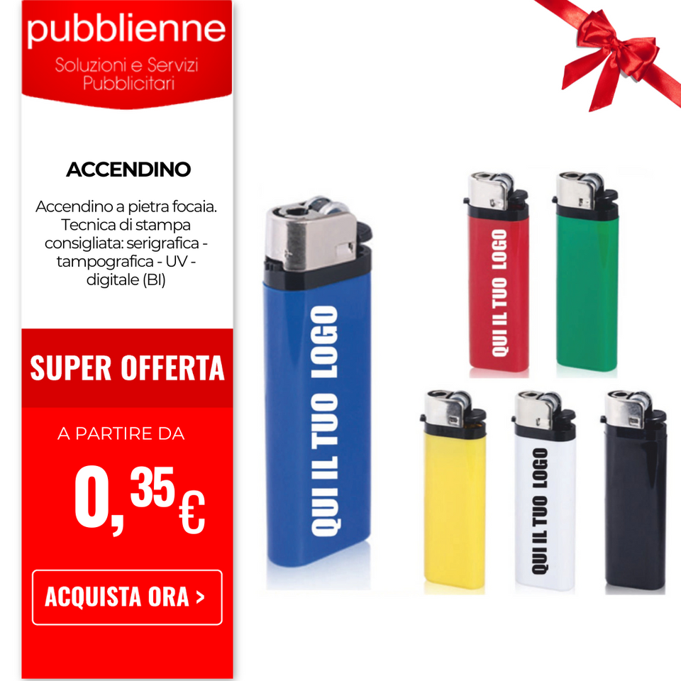 Accendino personalizzato con logo - Pubblienne