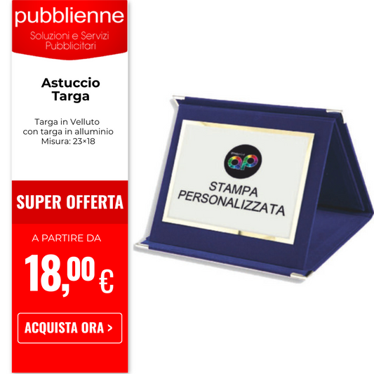 Astuccio Targa personalizzato con logo - Pubblienne