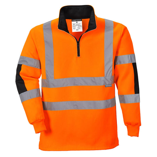 Felpa Rugby Xenon Hi-Vis Portwest personalizzato con logo - Pubblienne