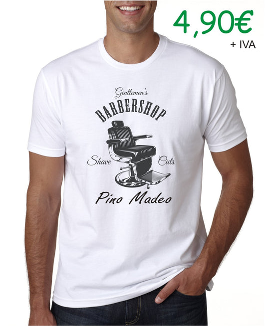 T-shirt Barber Shop personalizzato con logo - Pubblienne