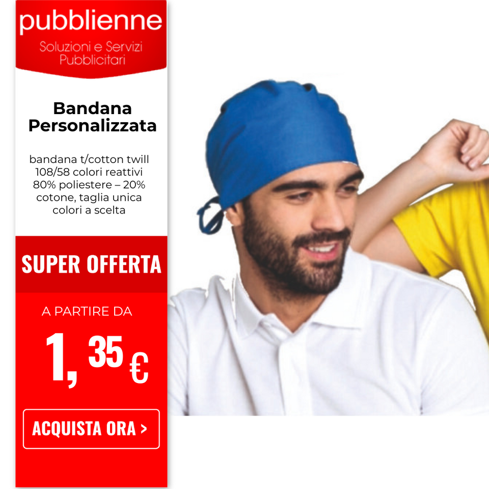 Bandana Personalizzata personalizzato con logo - Pubblienne