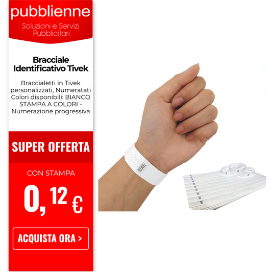 Bracciale Identificativo Tivek personalizzato con logo - Pubblienne