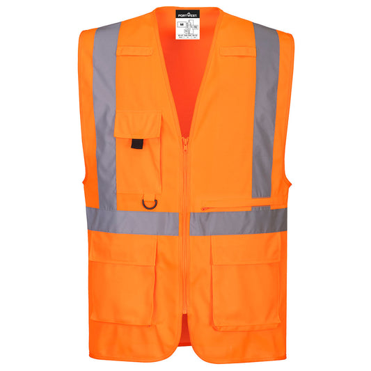Gilet Executive ad alta visibilità con tasca per tablet Portwest personalizzato con logo - Pubblienne
