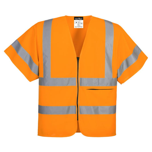 Gilet mezza manica con chiusura zip Portwest personalizzato con logo - Pubblienne