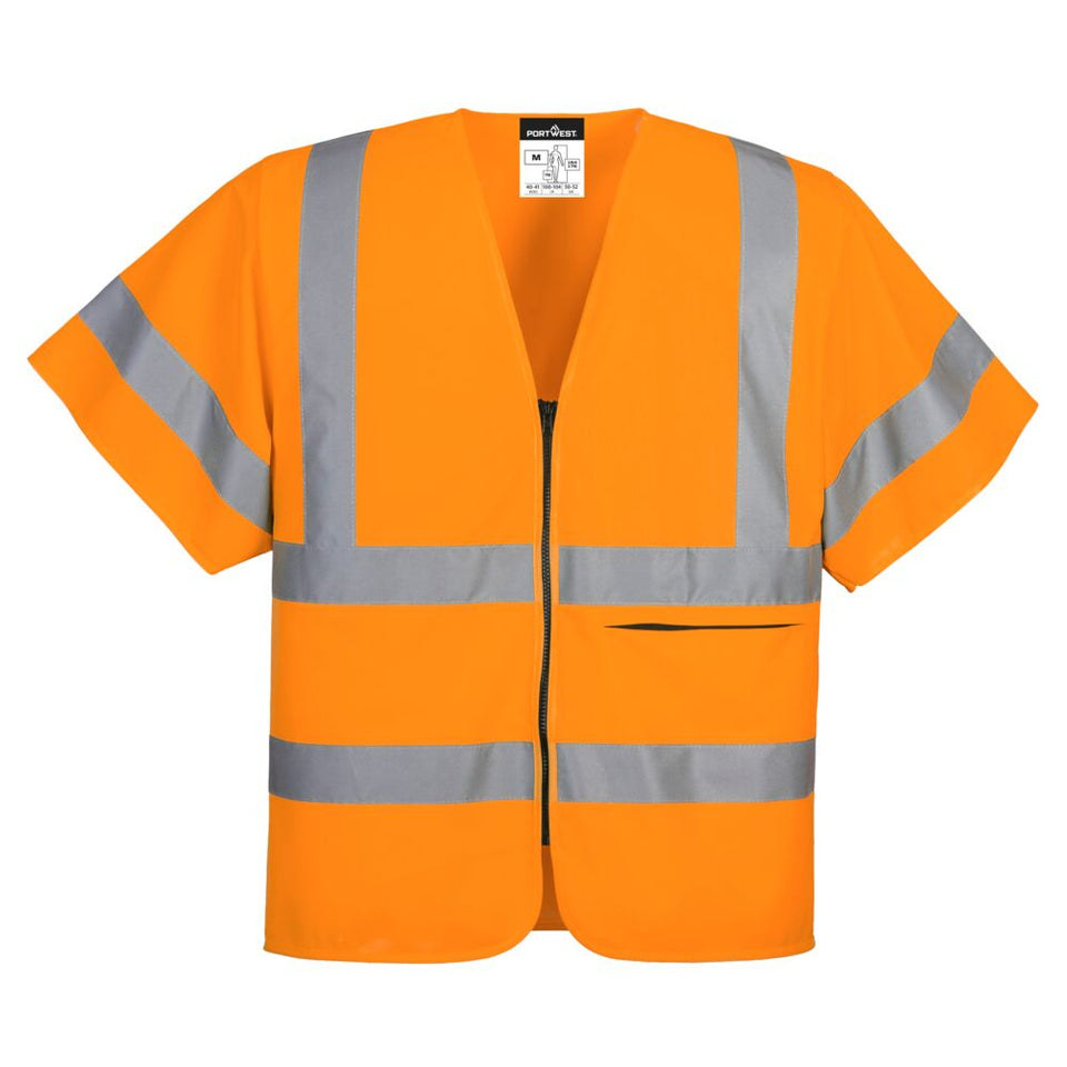Gilet mezza manica con chiusura zip Portwest personalizzato con logo - Pubblienne