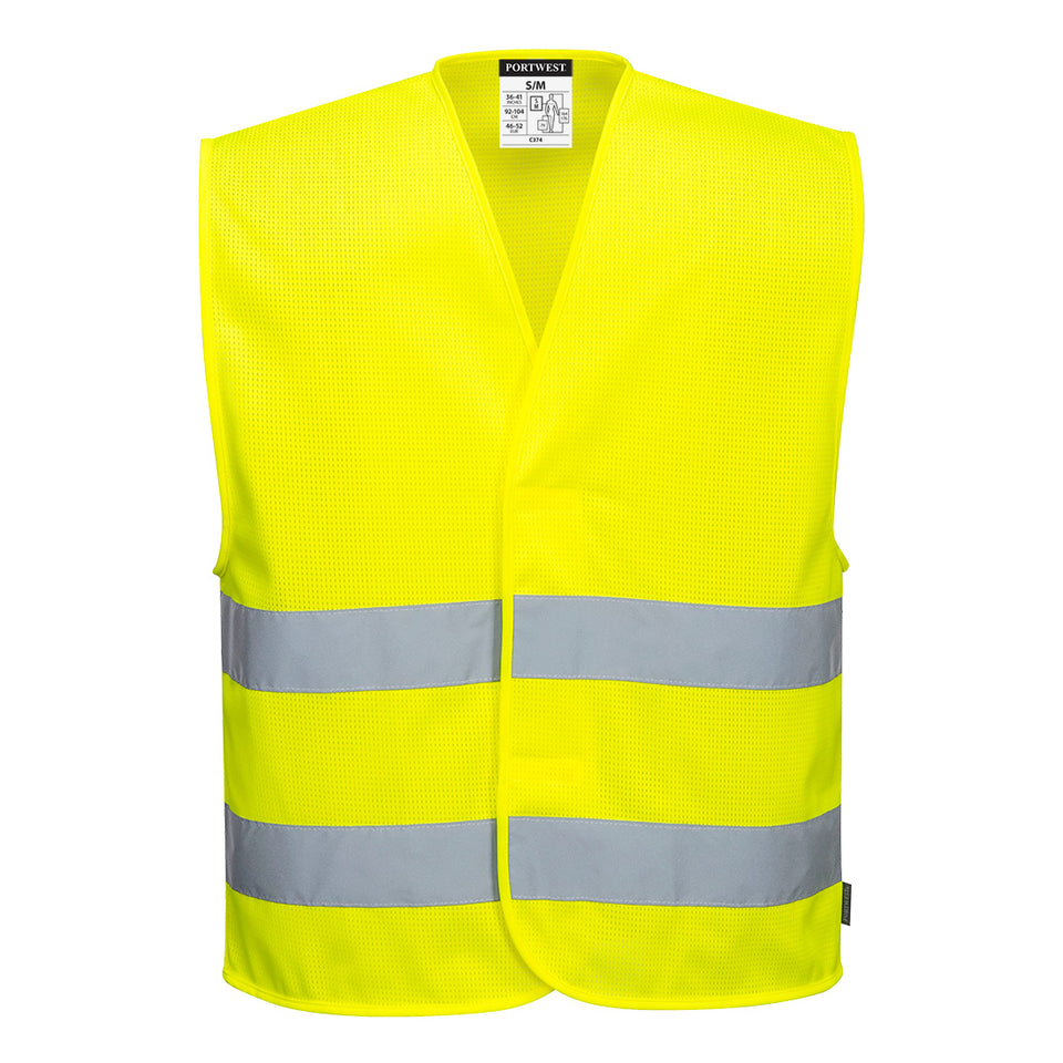 Gilet MeshAir Hi-Vis Portwest personalizzato con logo - Pubblienne