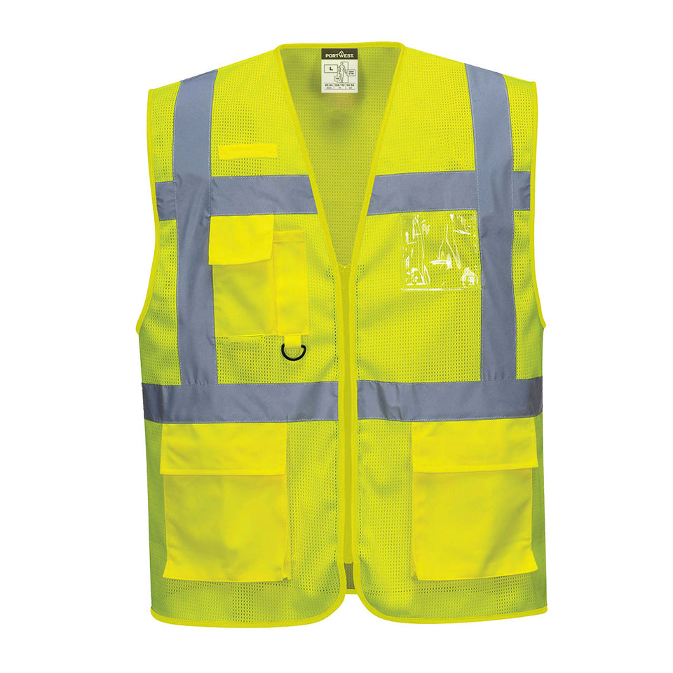 Gilet Executive Atene MeshAir Hi-Vis Portwest personalizzato con logo - Pubblienne