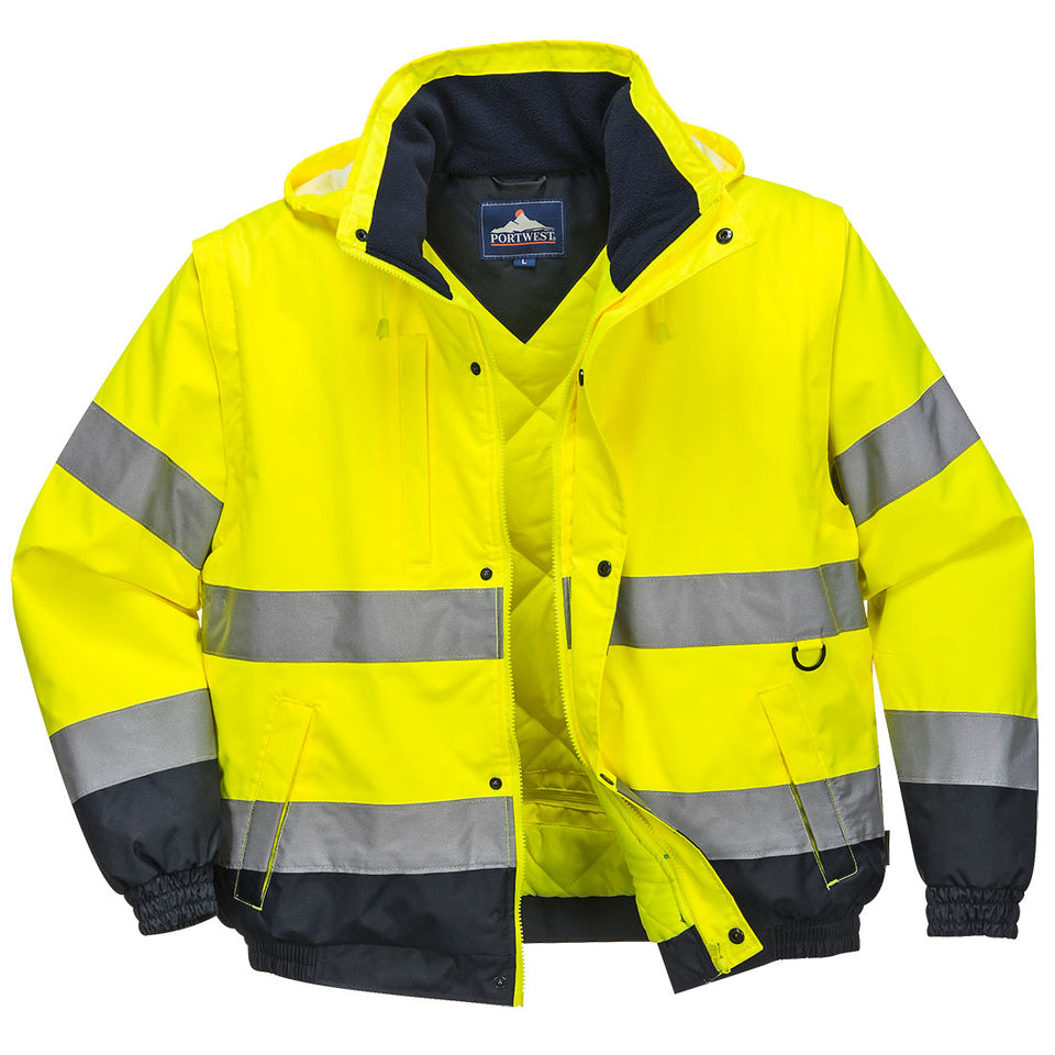 Bomber 2 in 1 Hi-Vis Portwest personalizzato con logo - Pubblienne