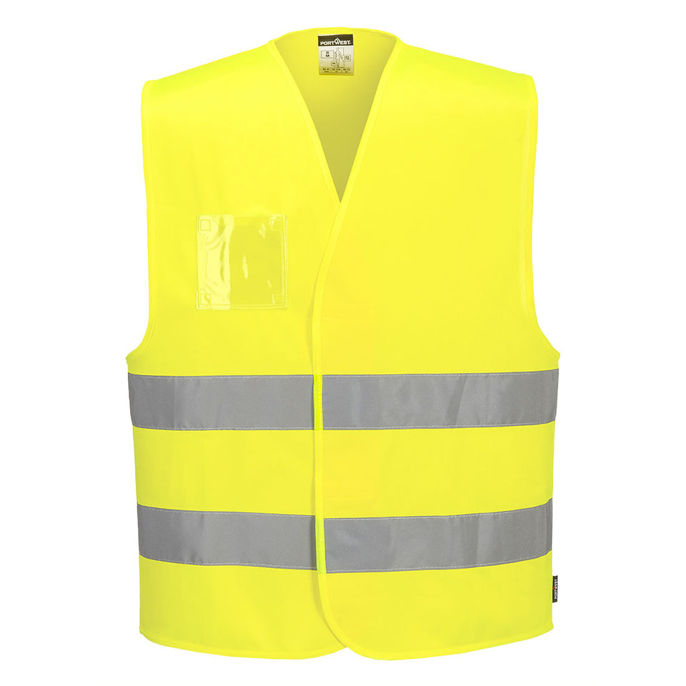 Gilet con porta badge Hi-Vis Portwest personalizzato con logo - Pubblienne