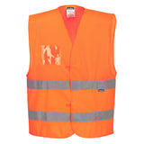 Gilet mezza rete Hi-Vis Portwest personalizzato con logo - Pubblienne