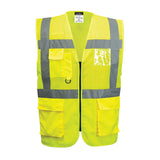 Gilet Executive Madrid Mesh Hi-Vis Portwest personalizzato con logo - Pubblienne