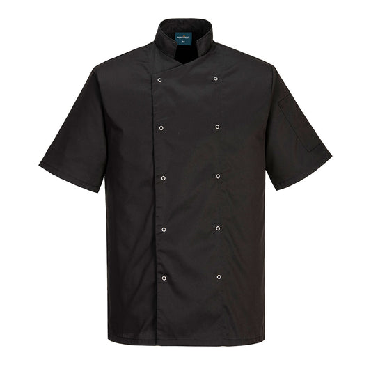 Giacca Cumbria da chef S/S Portwest personalizzato con logo - Pubblienne