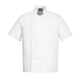 Giacca Cumbria da chef S/S Portwest personalizzato con logo - Pubblienne