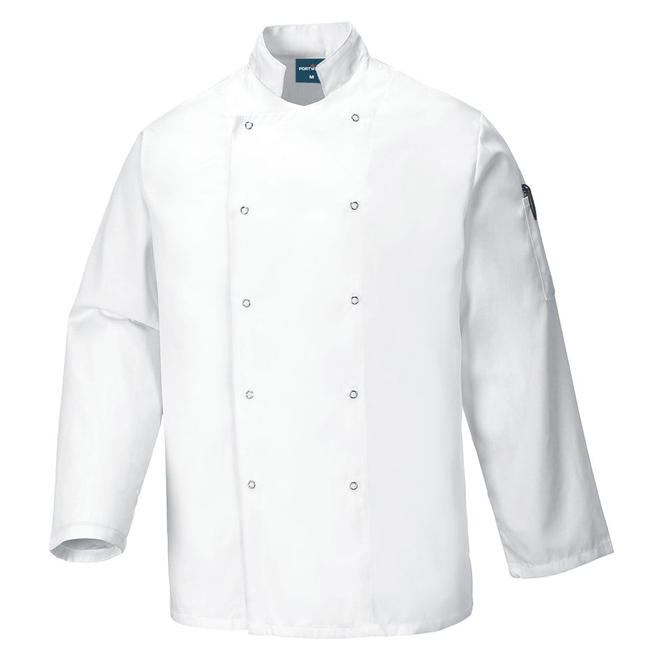 Giacca Suffolk con bottoni automatici L/S Portwest personalizzato con logo - Pubblienne