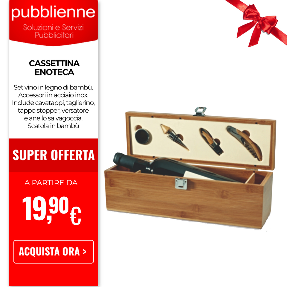 CASSETTINA ENOTECA personalizzato con logo - Pubblienne
