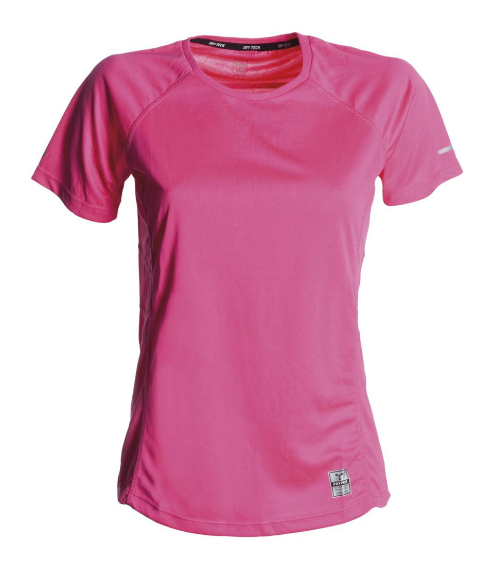 RUNNING LADY T-SHIRT DONNA MANICA CORTA SPORTIVA PAYPER personalizzato con logo - Pubblienne