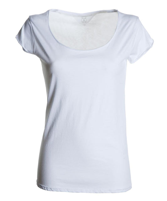 SOUND+LADY T-SHIRT AMPIO SCOLLO CON M/CORTA PAYPER personalizzato con logo - Pubblienne