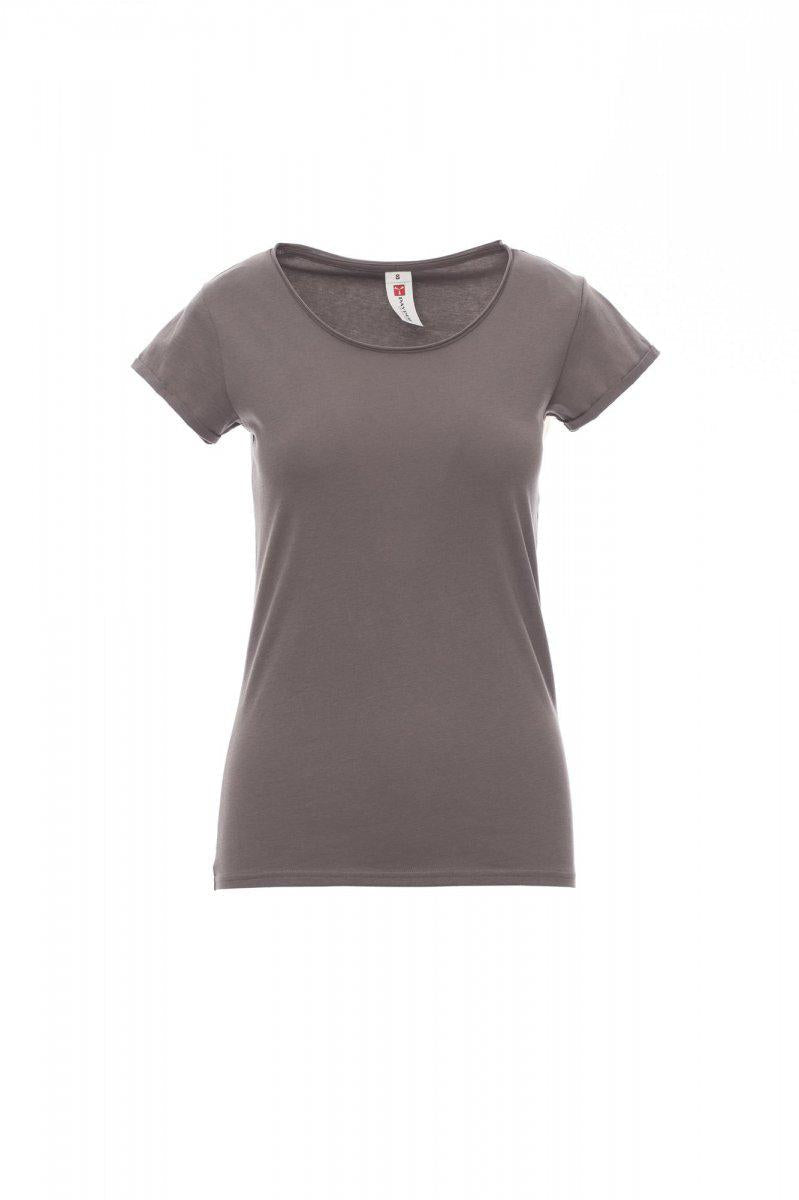 SOUND+LADY T-SHIRT AMPIO SCOLLO CON M/CORTA PAYPER personalizzato con logo - Pubblienne
