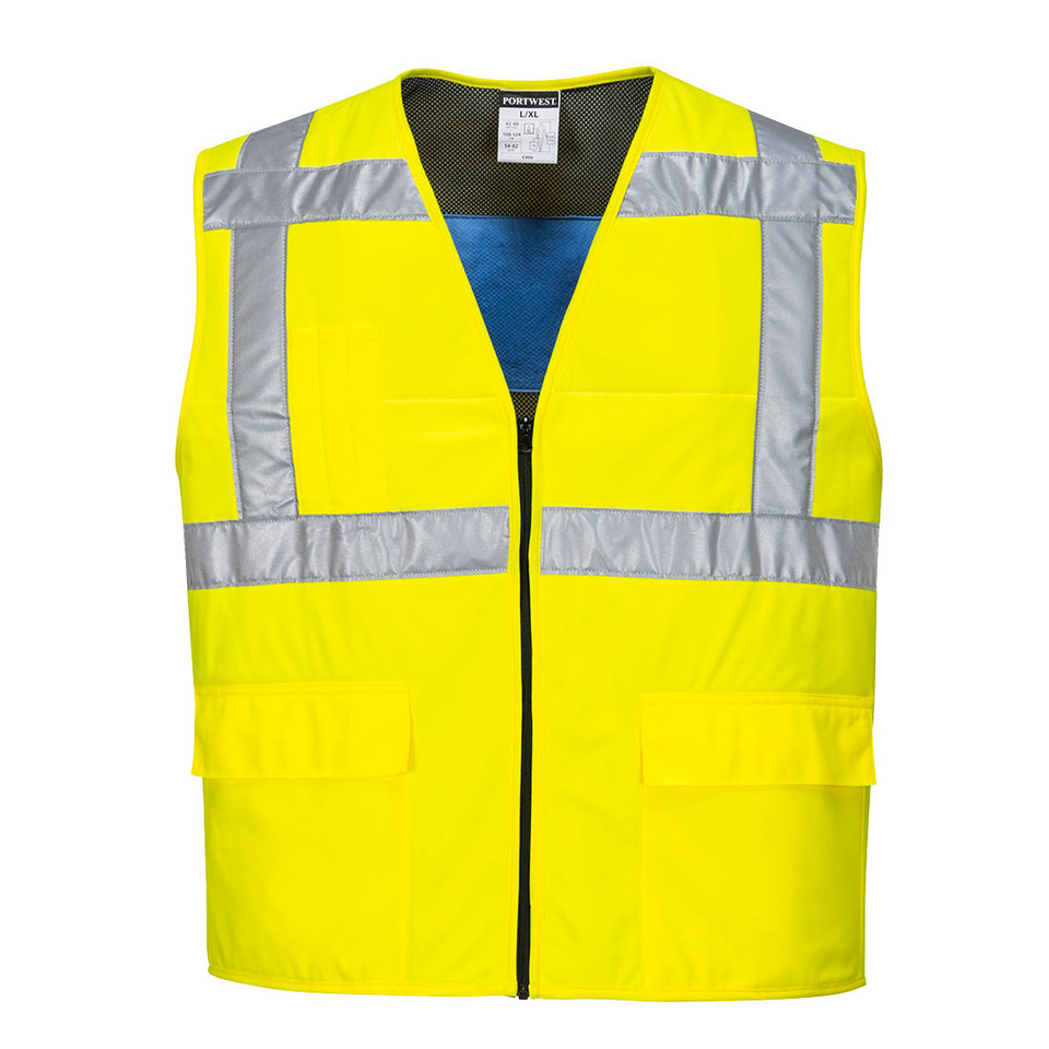 Gilet Hi-Vis rifrescante Portwest personalizzato con logo - Pubblienne