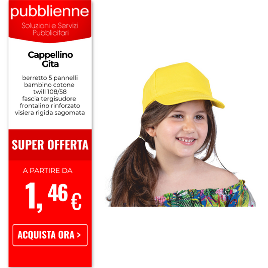 Cappellino Gita personalizzato con logo - Pubblienne