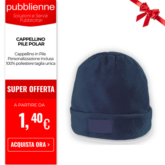 Cappellino Pile Polar personalizzato con logo - Pubblienne