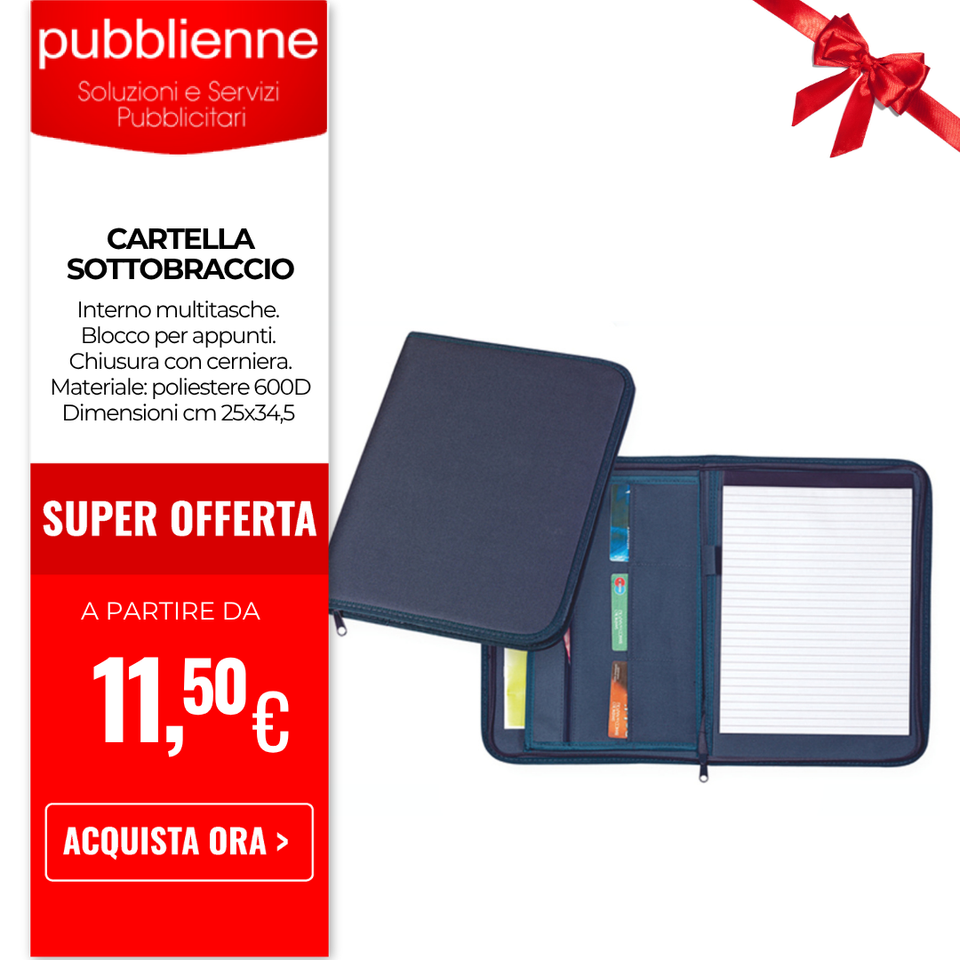 Cartella Sottobraccio personalizzato con logo - Pubblienne