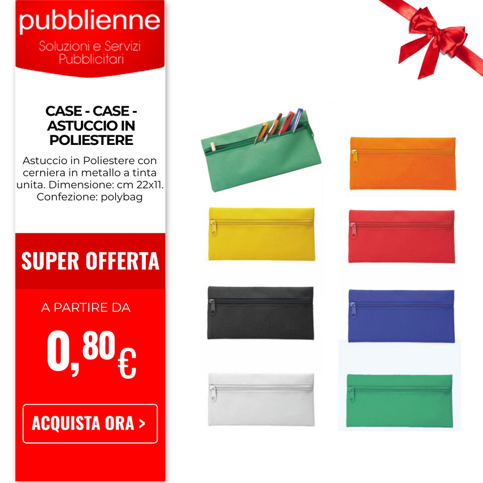 Case - Case - Astuccio In Poliestere personalizzato con logo - Pubblienne