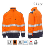 VISION FELPA BICOLORE A.V MEZZA ZIP BANDE 3M PAYPER personalizzato con logo - Pubblienne