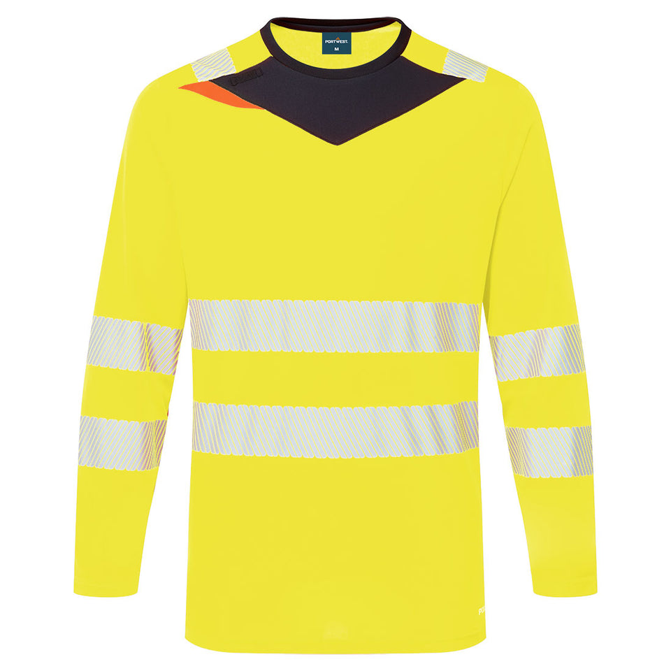 DX4 Hi-Vis T-Shirt L/S Portwest personalizzato con logo - Pubblienne