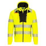 Felpa con zip DX4 Hi-Vis con cappuccio Portwest personalizzato con logo - Pubblienne