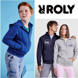 Felpa unisex con cappuccio e zip intera Adulto e Bambino personalizzato con logo - Pubblienne