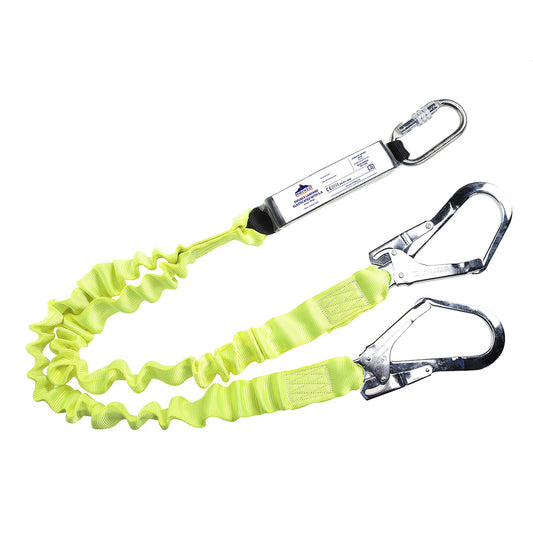 Cordino doppio elasticizzato con assorbitore di energia Portwest personalizzato con logo - Pubblienne