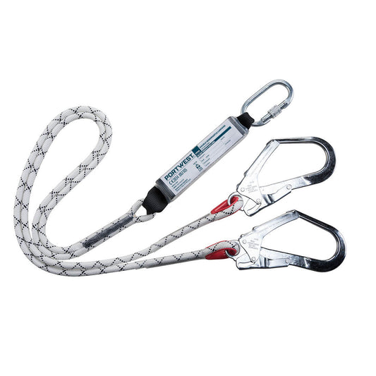 Cordino doppio con guaina con assorbitore Portwest personalizzato con logo - Pubblienne