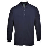 Polo FR Modaflame antistatica con banda riflettente Portwest personalizzato con logo - Pubblienne