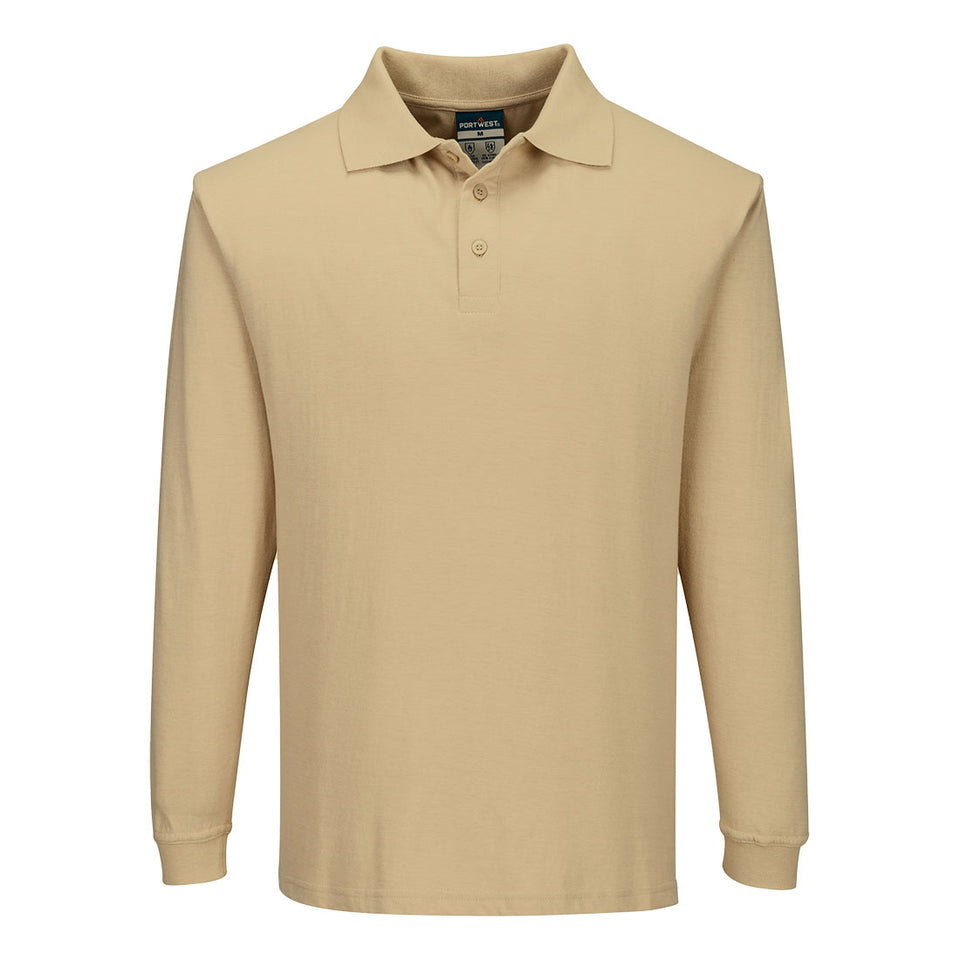 Polo FR Modaflame antistatica con banda riflettente Portwest personalizzato con logo - Pubblienne