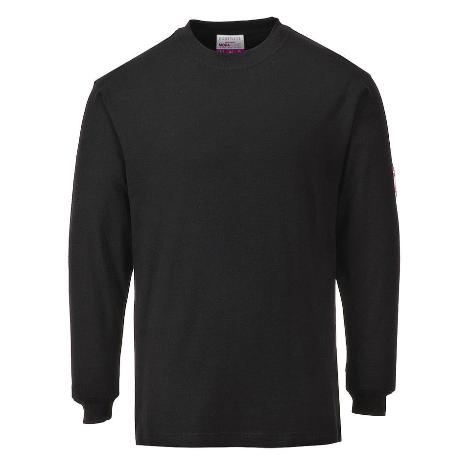 T-Shirt maniche lunghe FR Modaflame antistatica Portwest personalizzato con logo - Pubblienne