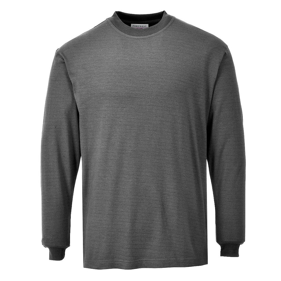 T-Shirt maniche lunghe FR Modaflame antistatica Portwest personalizzato con logo - Pubblienne