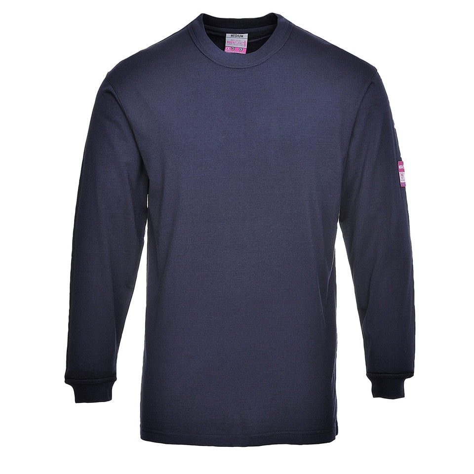 T-Shirt maniche lunghe FR Modaflame antistatica Portwest personalizzato con logo - Pubblienne