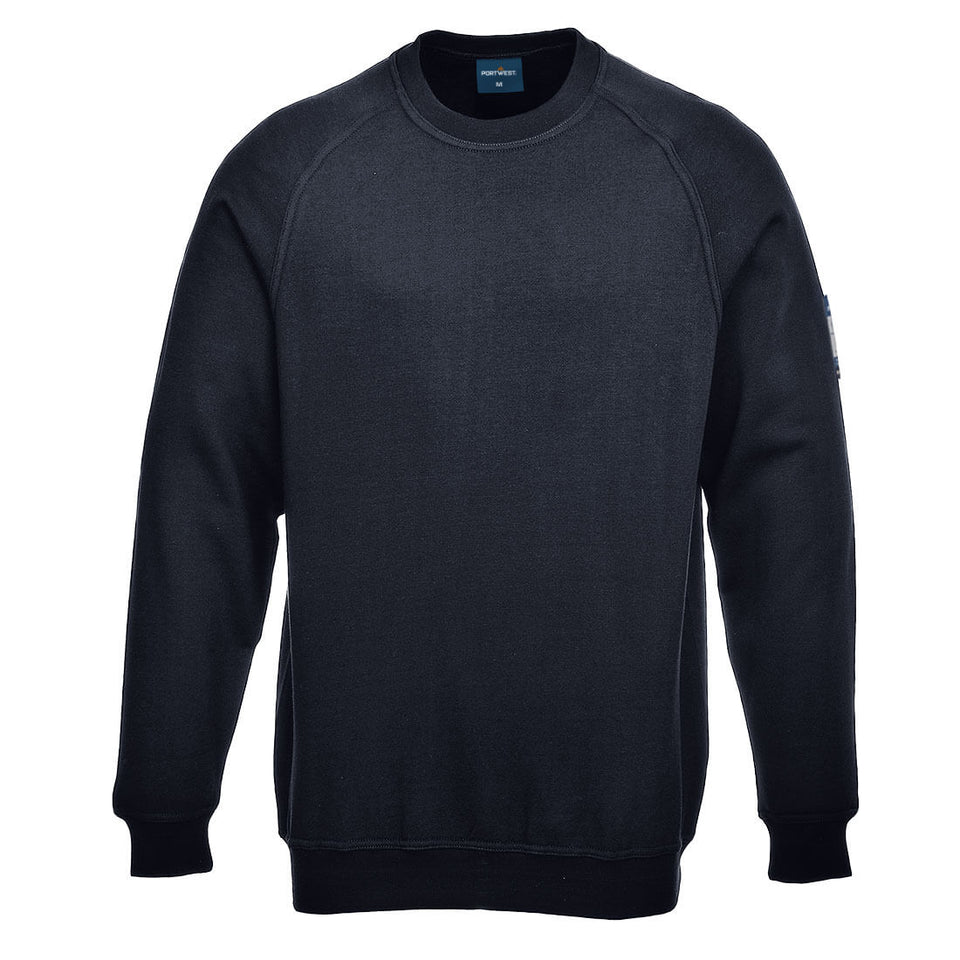 Felpa maniche lunghe ignifuga antistatica FR Modaflame Portwest personalizzato con logo - Pubblienne