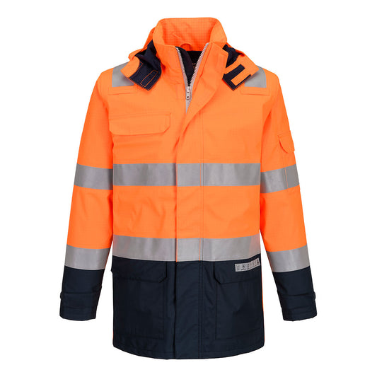 Giacca Bizflame Rain+ Hi-Vis Light Arc Portwest personalizzato con logo - Pubblienne