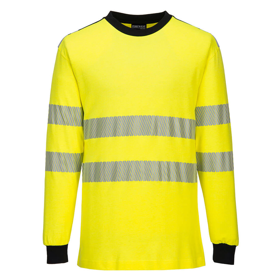 PW3 Modaflame Knit Hi-Vis FR Maglietta a maniche lunghe Portwest personalizzato con logo - Pubblienne