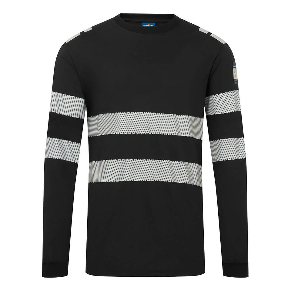 T-Shirt manica lunga PW3 Modaflame Knit Portwest personalizzato con logo - Pubblienne