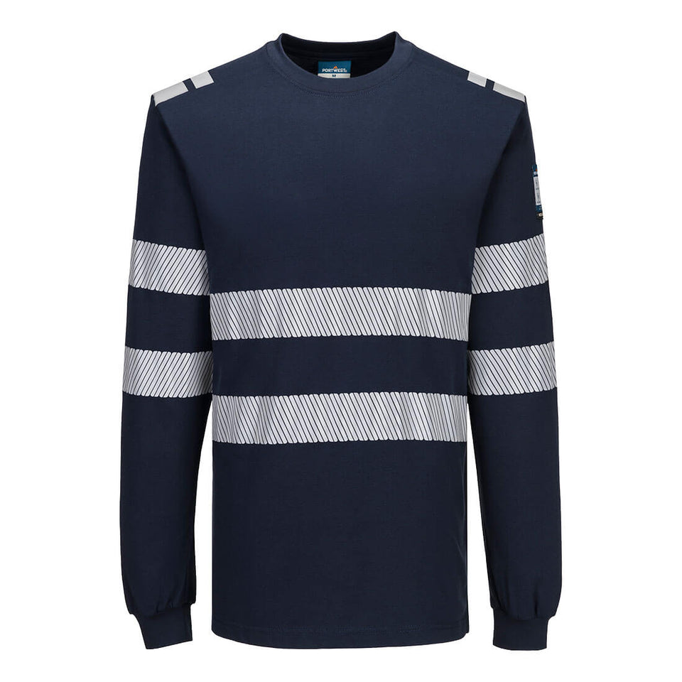 T-Shirt manica lunga PW3 Modaflame Knit Portwest personalizzato con logo - Pubblienne