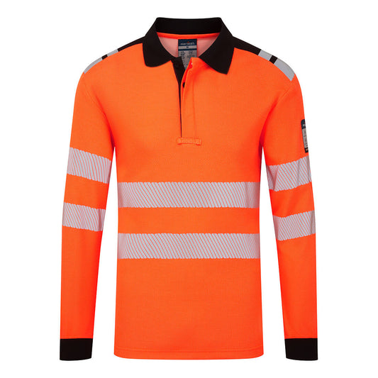 Polo manica lunga PW3 Modaflame Knit HVO Portwest personalizzato con logo - Pubblienne