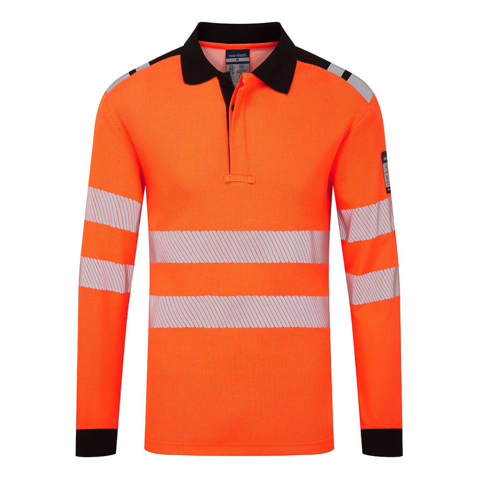 Polo manica lunga PW3 Modaflame Knit HVO Portwest personalizzato con logo - Pubblienne