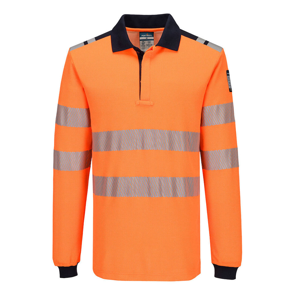 Polo manica lunga PW3 Modaflame Knit HVO Portwest personalizzato con logo - Pubblienne