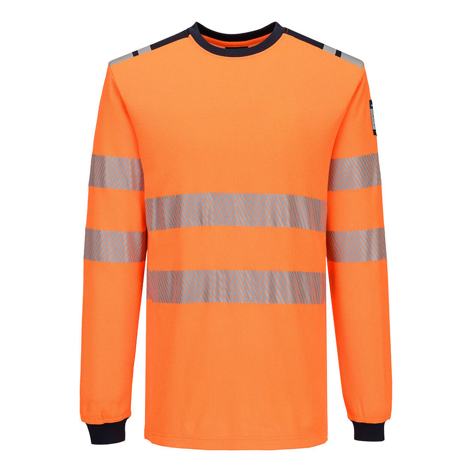T-Shirt manica lunga PW3 Modaflame Knit HVO FR Portwest personalizzato con logo - Pubblienne