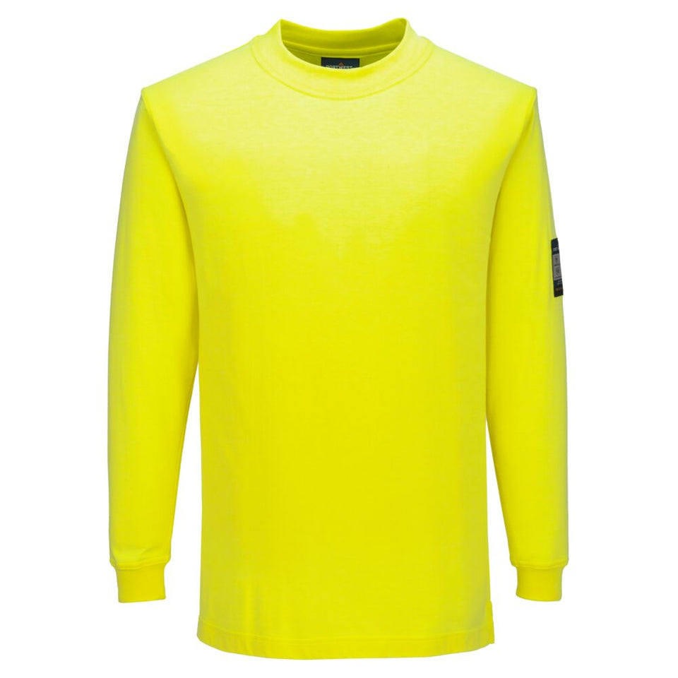 T-shirt Modaflame Knit FR a maniche lunghe Portwest personalizzato con logo - Pubblienne