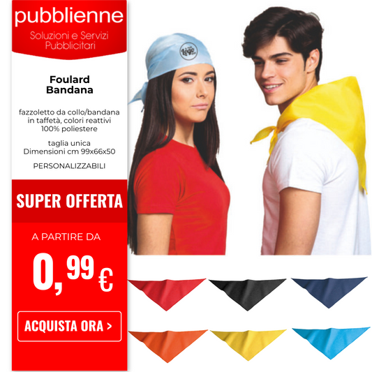 Foulard personalizzato con logo - Pubblienne